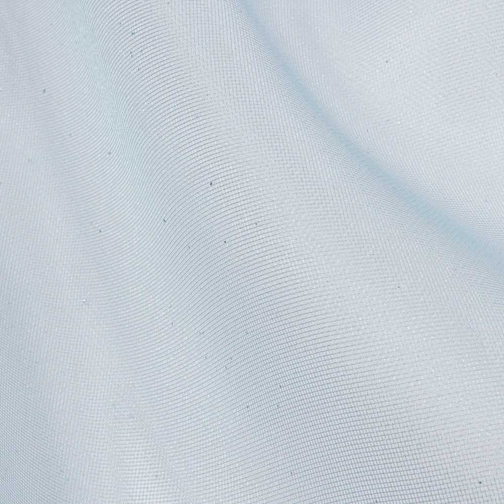 Polyester Mesh Organza with Silver Glitter - Sky Blue - Starlight Collection - Detail Polyester Mesh Organza with Silver Glitter - Sky Blue - Starlight Collection - Detail