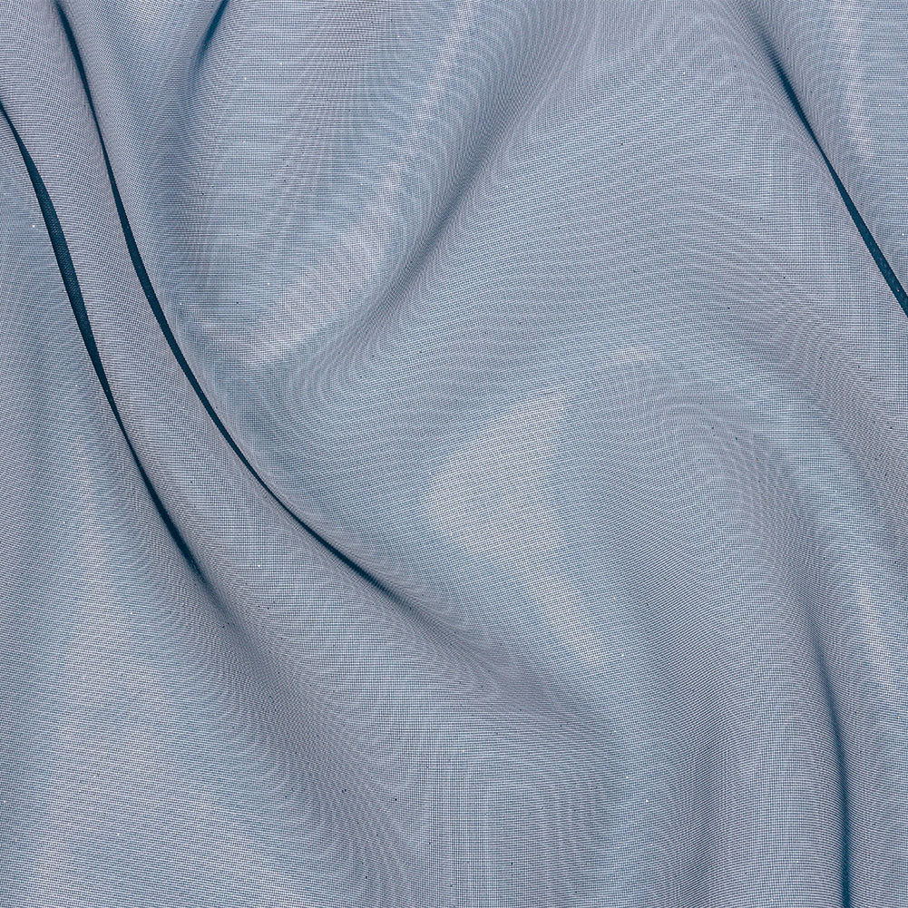 Polyester Mesh Organza with Silver Glitter - Navy - Starlight Collection Polyester Mesh Organza with Silver Glitter - Navy - Starlight Collection