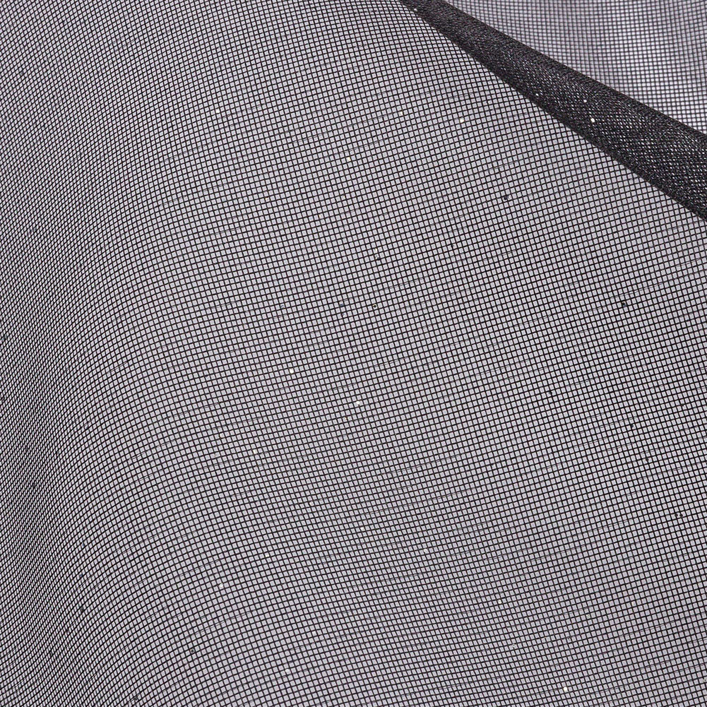 Polyester Mesh Organza with Silver Glitter - Black - Starlight Collection - Detail Polyester Mesh Organza with Silver Glitter - Black - Starlight Collection - Detail