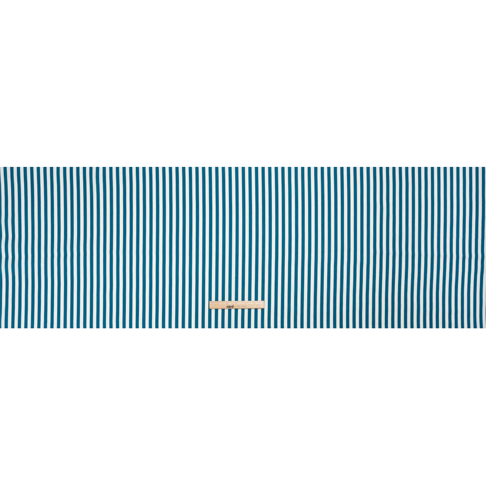 Medium Weight Linen Woven - Teal Stripes - Lydia Collection - Full Medium Weight Linen Woven - Teal Stripes - Lydia Collection - Full
