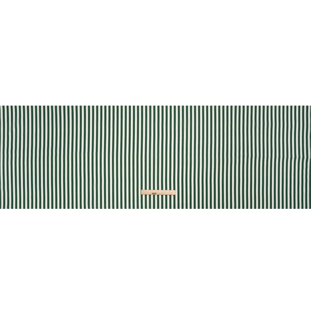 Medium Weight Linen Woven - Hunter Green Stripes - Lydia Collection Medium Weight Linen Woven - Hunter Green Stripes - Lydia Collection