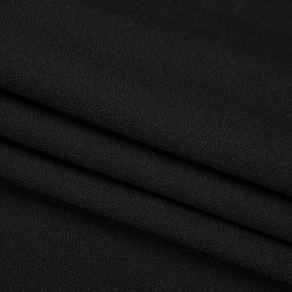Black Heavy Wool Crepe Folded Black Heavy Wool Crepe Folded