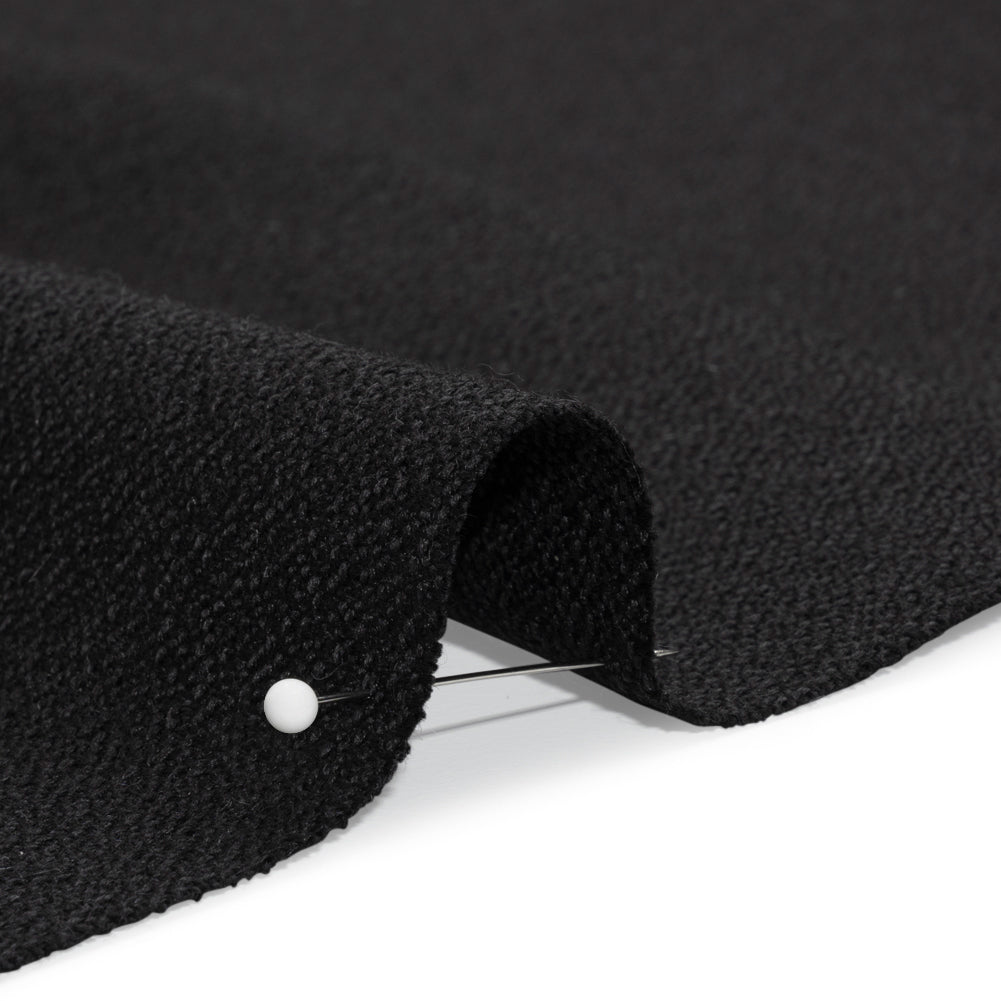 Black Heavy Wool Crepe Detail Black Heavy Wool Crepe Detail