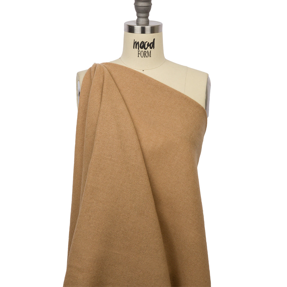 Tan Brushed Wool and Cashmere Woven Drape Tan Brushed Wool and Cashmere Woven Drape