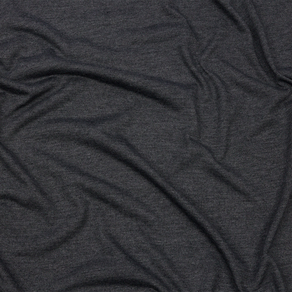 Dark Gray Heathered Polyester Jersey Dark Gray Heathered Polyester Jersey