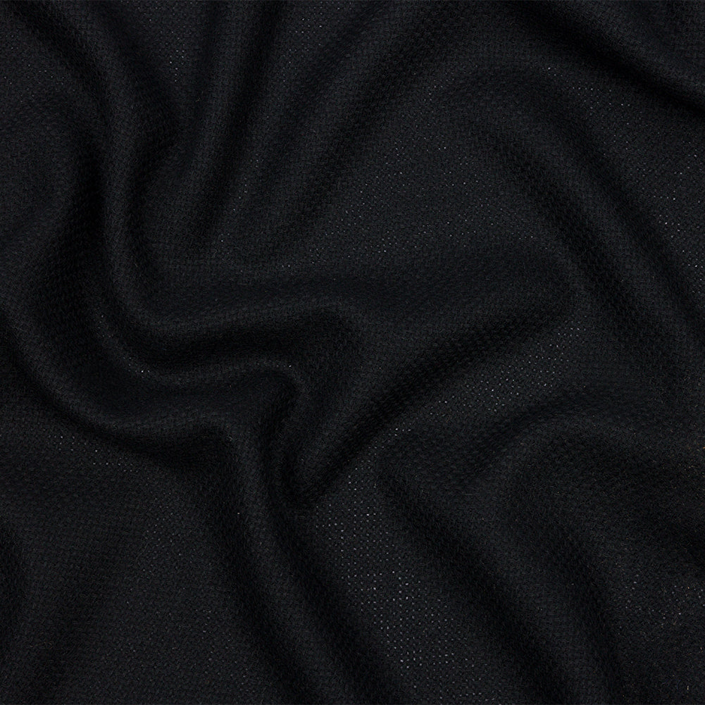 Black Wool Basketwoven Black Wool Basketwoven