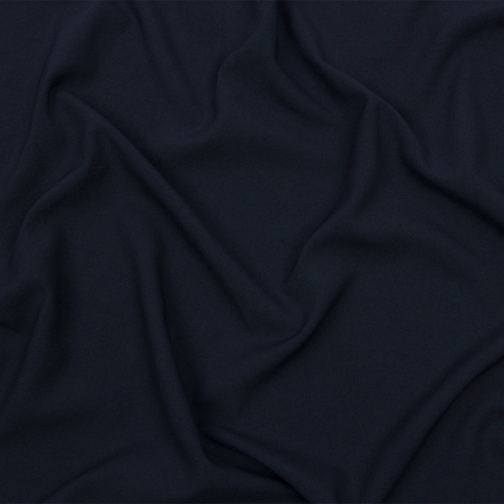 Muted Navy Stretch Polyester Crepe de Chine Muted Navy Stretch Polyester Crepe de Chine