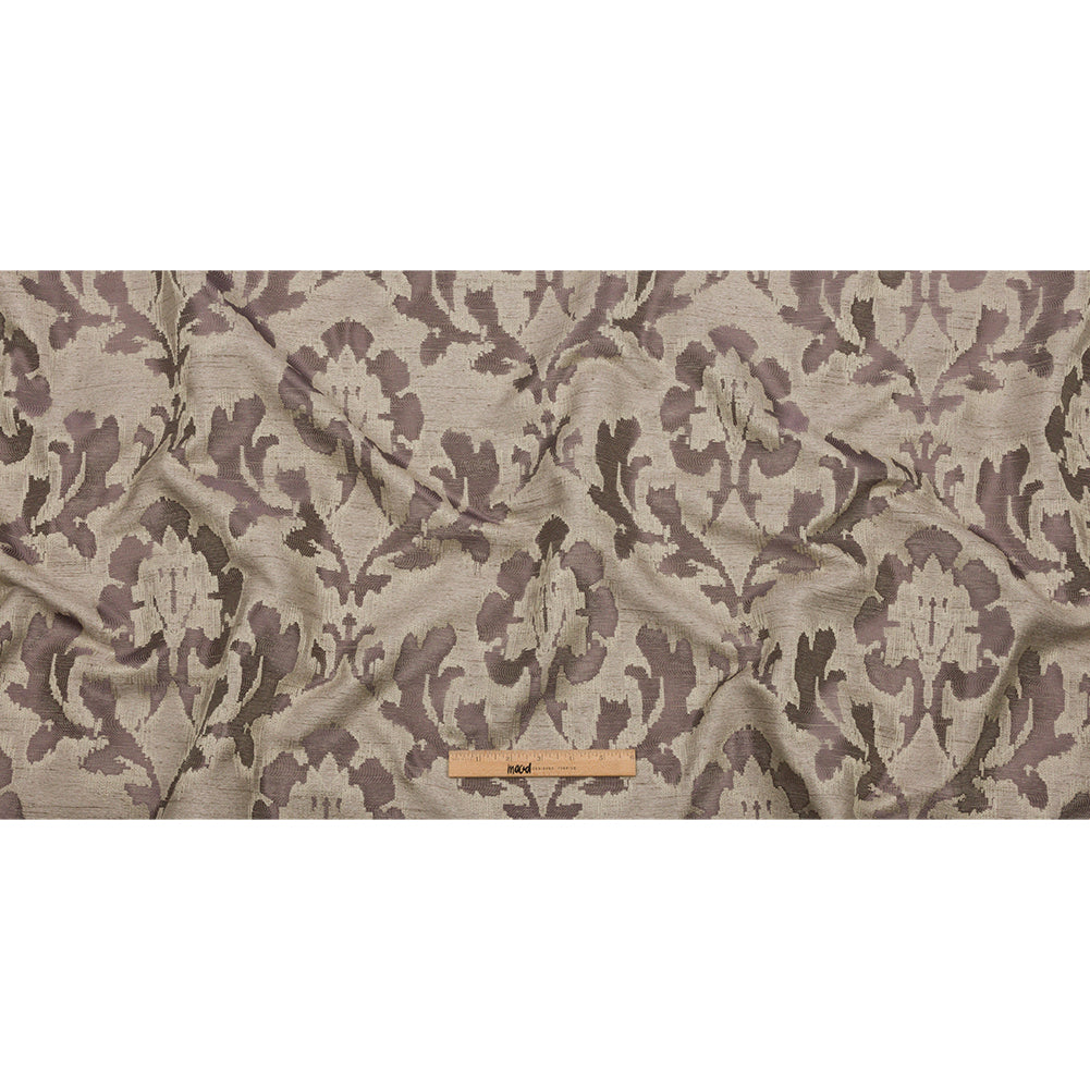 Dusty Lilac and Oatmeal Abstracted Leaves Polyester Jacquard Full Dusty Lilac and Oatmeal Abstracted Leaves Polyester Jacquard Full