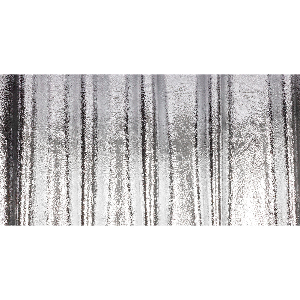 Crinkled Mirror Vinyl with Fabric Backing - Silver - Ingot Collection Crinkled Mirror Vinyl with Fabric Backing - Silver - Ingot Collection