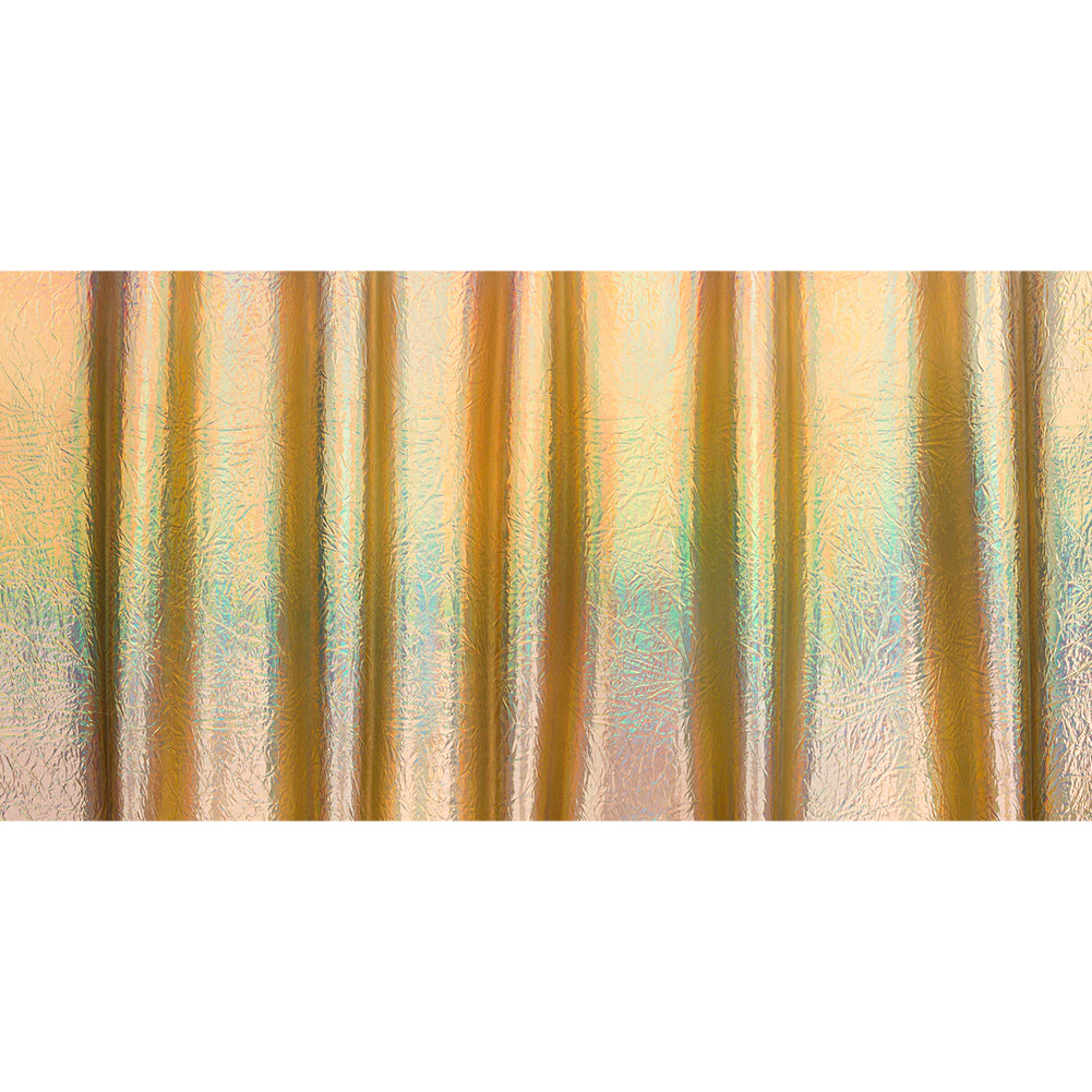Crinkled Mirror Vinyl with Fabric Backing - Holographic Gold - Ingot Collection Crinkled Mirror Vinyl with Fabric Backing - Holographic Gold - Ingot Collection