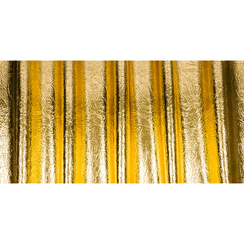 Crinkled Mirror Vinyl with Fabric Backing - Gold - Ingot Collection - Full Crinkled Mirror Vinyl with Fabric Backing - Gold - Ingot Collection - Full