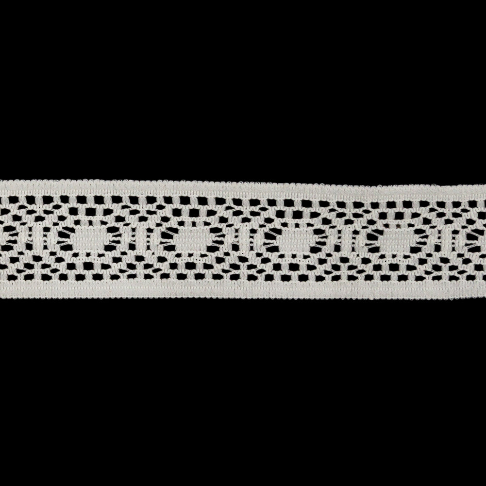 Famous NYC Designer Off White Geometric Lace Trim - 0.625" Detail Famous NYC Designer Off White Geometric Lace Trim - 0.625" Detail