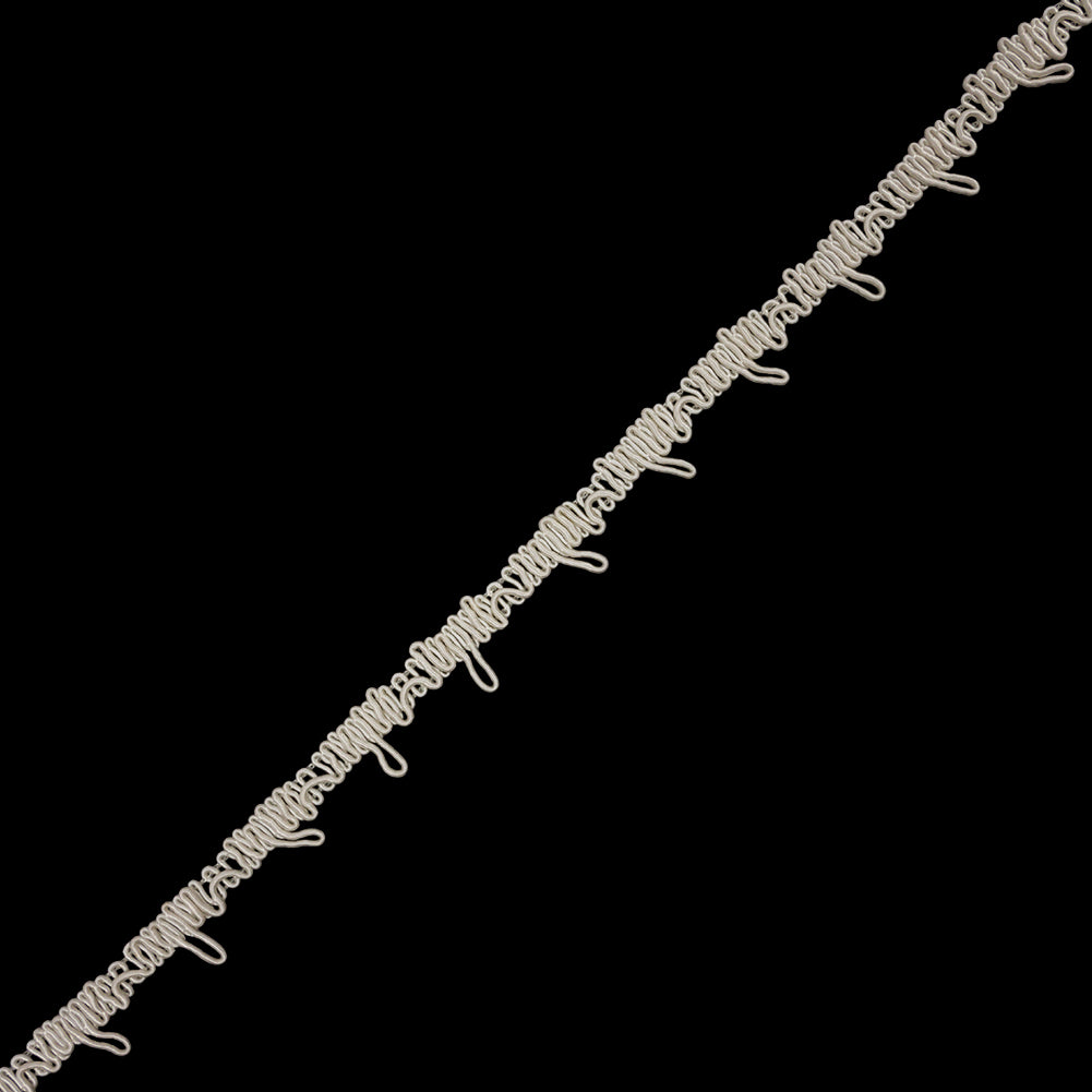 Famous NYC Designer Ivory Button Loop Gimp Braided Trim - 0.75" Famous NYC Designer Ivory Button Loop Gimp Braided Trim - 0.75"