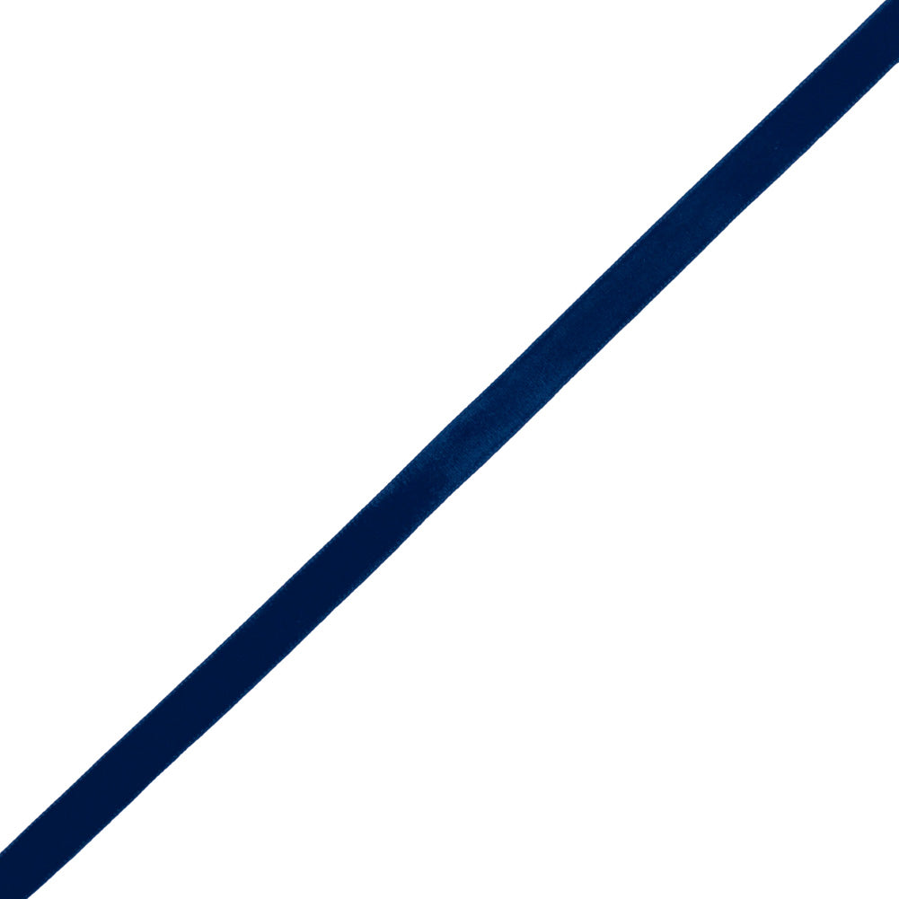 Navy Single Faced Velvet Ribbon - 0.375" Navy Single Faced Velvet Ribbon - 0.375"