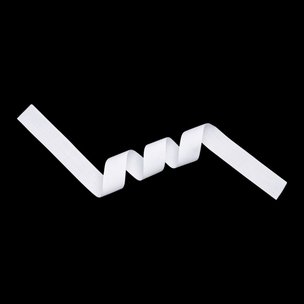 Tilly White Herringbone Cotton Twill Tape - 20mm Detail Tilly White Herringbone Cotton Twill Tape - 20mm Detail