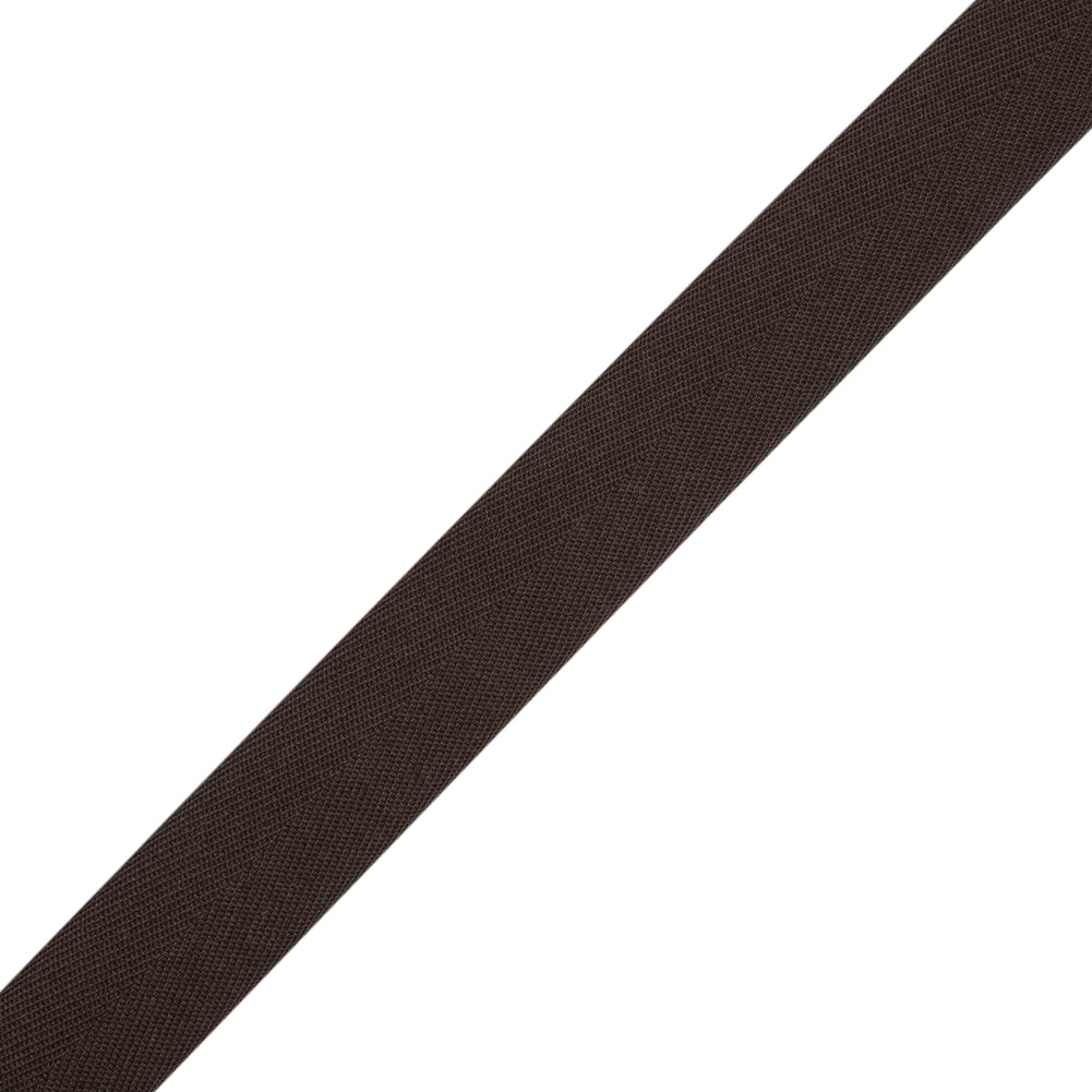 Tilly Black Coffee Herringbone Cotton Twill Tape - 20mm Tilly Black Coffee Herringbone Cotton Twill Tape - 20mm