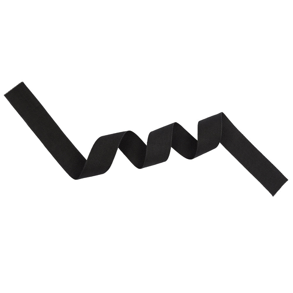 Tilly Caviar Herringbone Cotton Twill Tape - 20mm Detail Tilly Caviar Herringbone Cotton Twill Tape - 20mm Detail