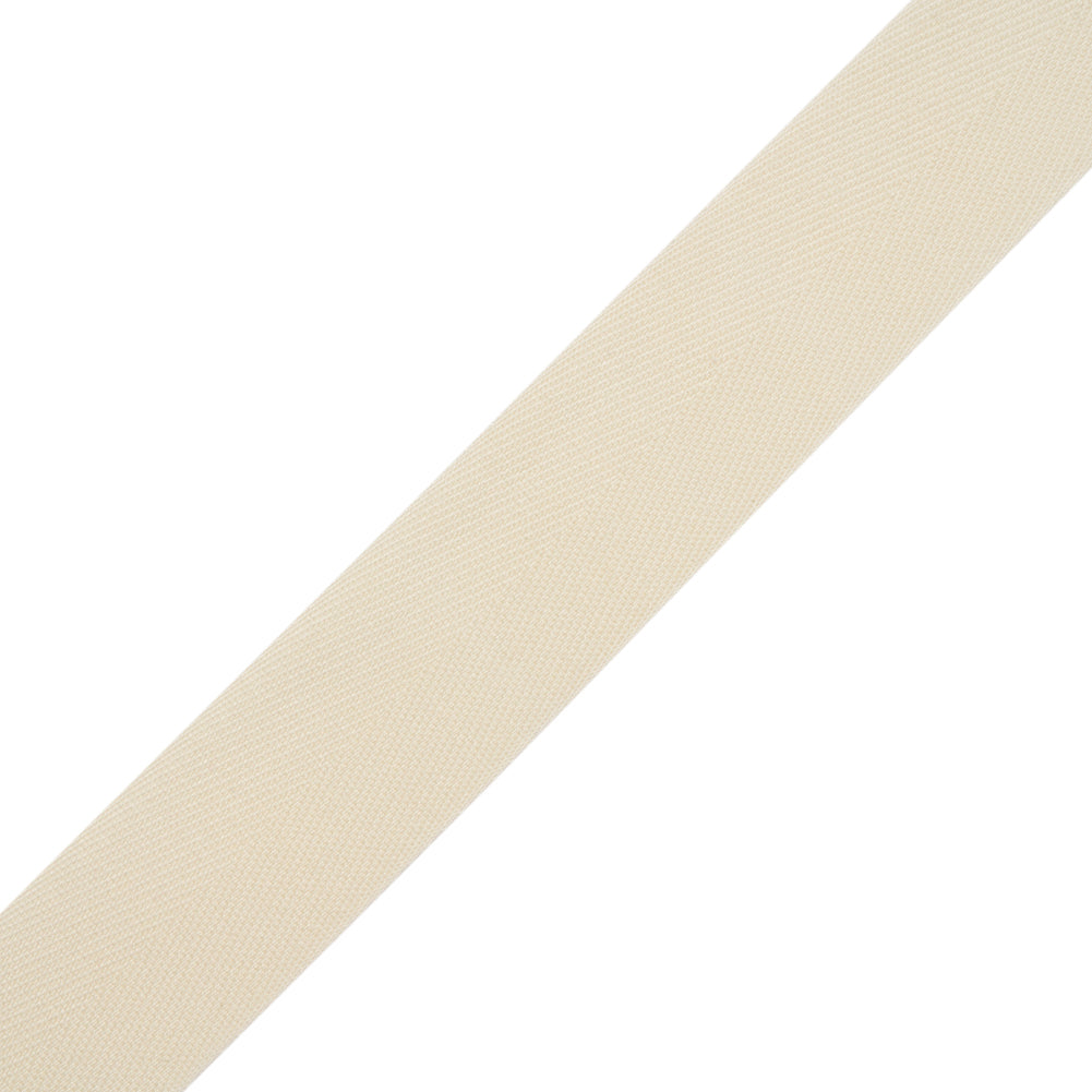 Tilly Ivory Pearl Herringbone Cotton Twill Tape - 25mm Tilly Ivory Pearl Herringbone Cotton Twill Tape - 25mm