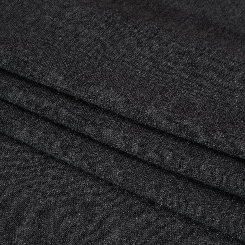 Cotton and Modal Jersey - Heathered Dark Gray Folded Cotton and Modal Jersey - Heathered Dark Gray Folded