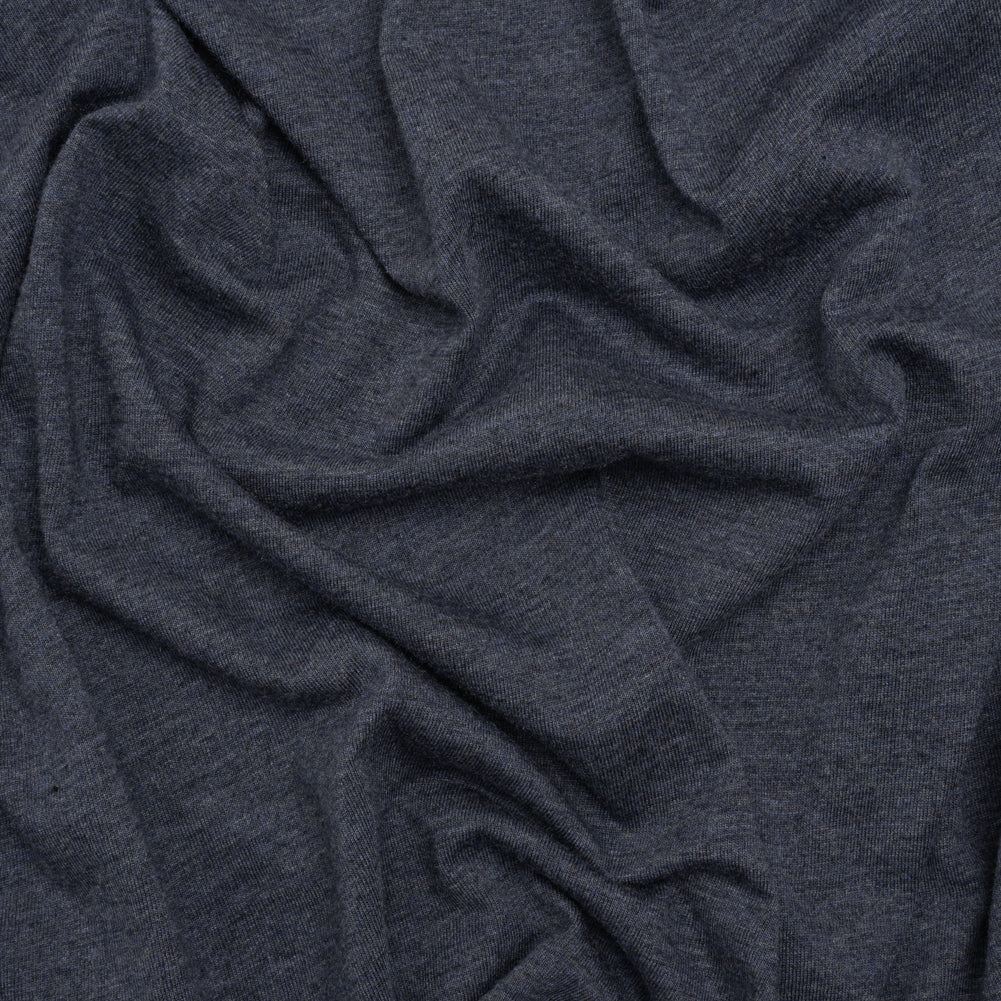Cotton and Modal Jersey - Heathered Navy Blue Cotton and Modal Jersey - Heathered Navy Blue