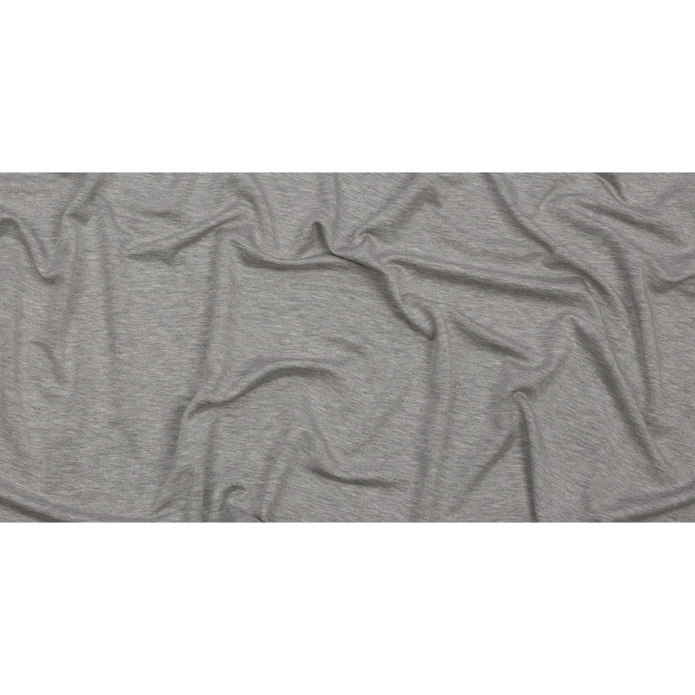 Heathered Light Gray Stretch Rayon French Terry Full Heathered Light Gray Stretch Rayon French Terry Full