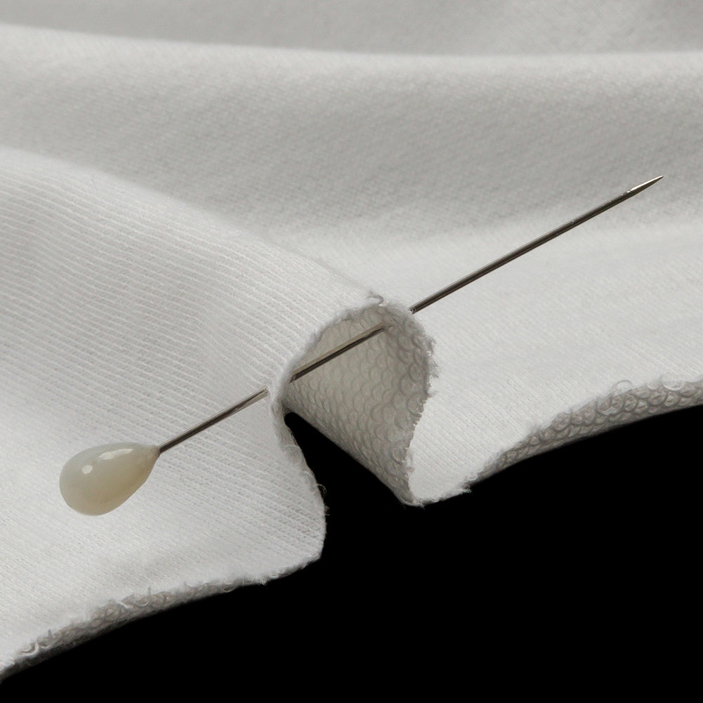 Off White Lightweight Polyester French Terry Detail Off White Lightweight Polyester French Terry Detail