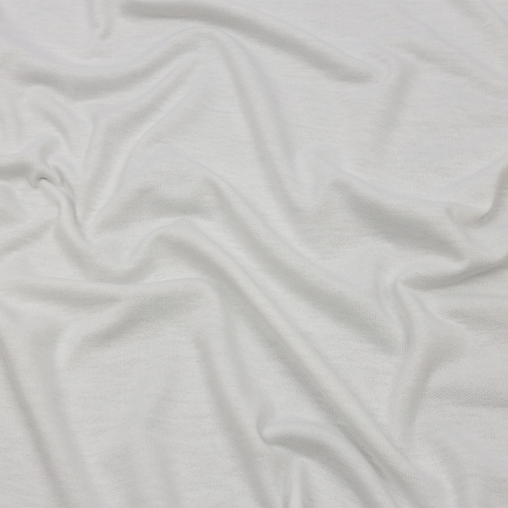 Off White Lightweight Polyester French Terry Off White Lightweight Polyester French Terry