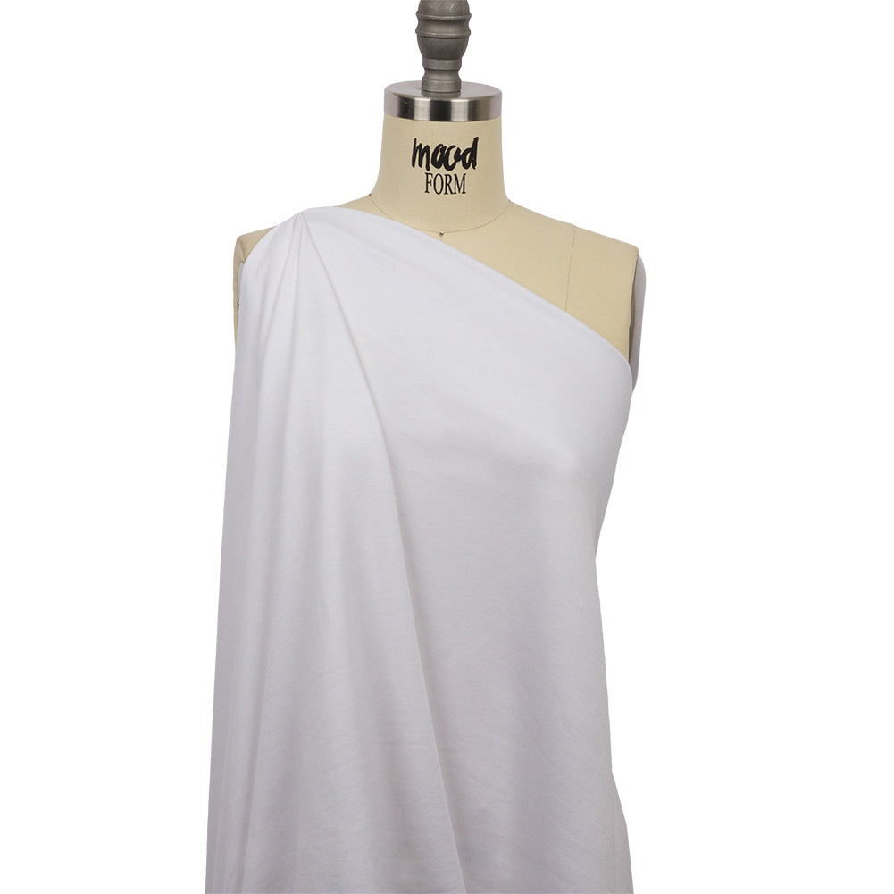 Off White Stretch Rayon French Terry Drape Off White Stretch Rayon French Terry Drape
