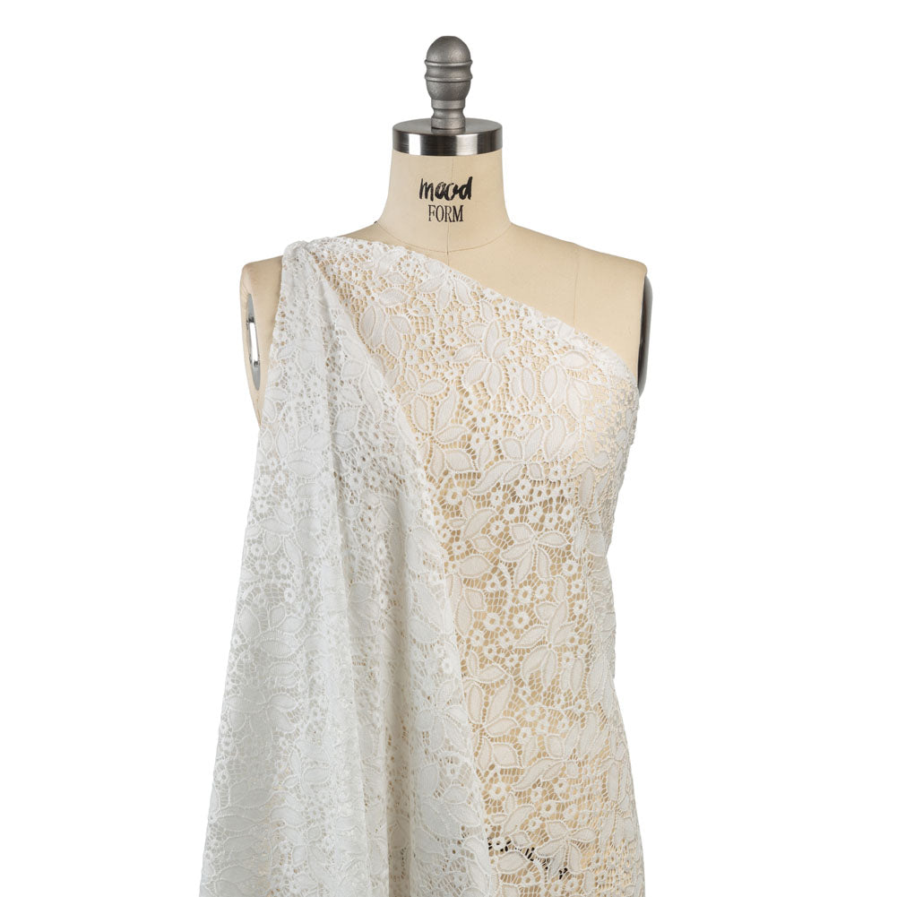 Stretch Lace - White Floral - Katerina Collection Drape Stretch Lace - White Floral - Katerina Collection Drape