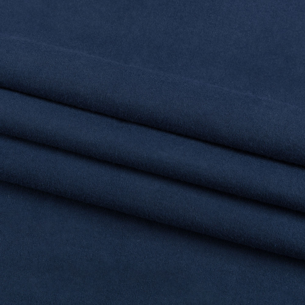 Muted Navy Stretch Cotton Jersey Folded Muted Navy Stretch Cotton Jersey Folded