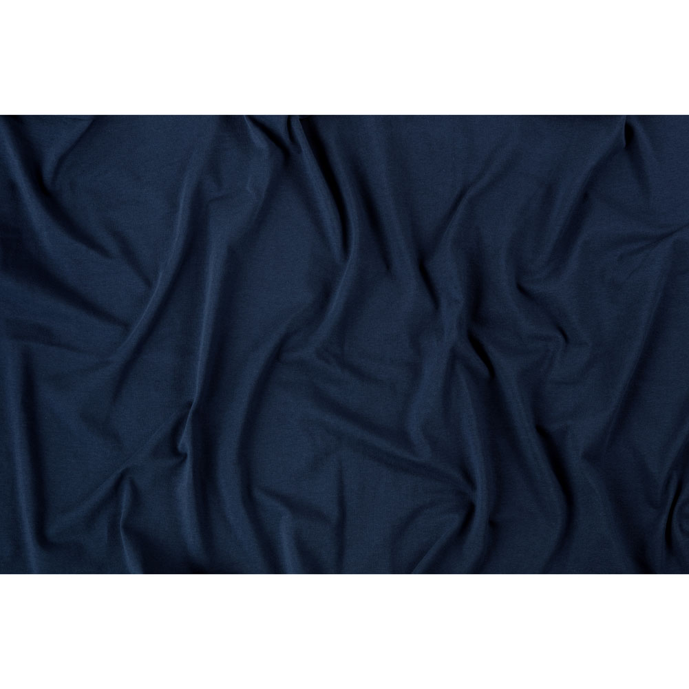 Muted Navy Stretch Cotton Jersey Full Muted Navy Stretch Cotton Jersey Full