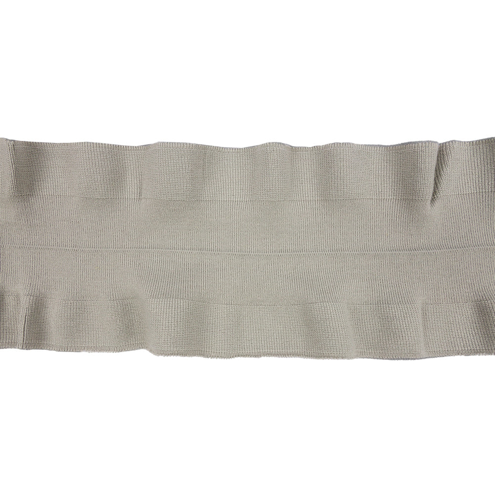 Gray Ruffled Foldover Rib Knit Trim - 37" x 6.5" Gray Ruffled Foldover Rib Knit Trim - 37" x 6.5"
