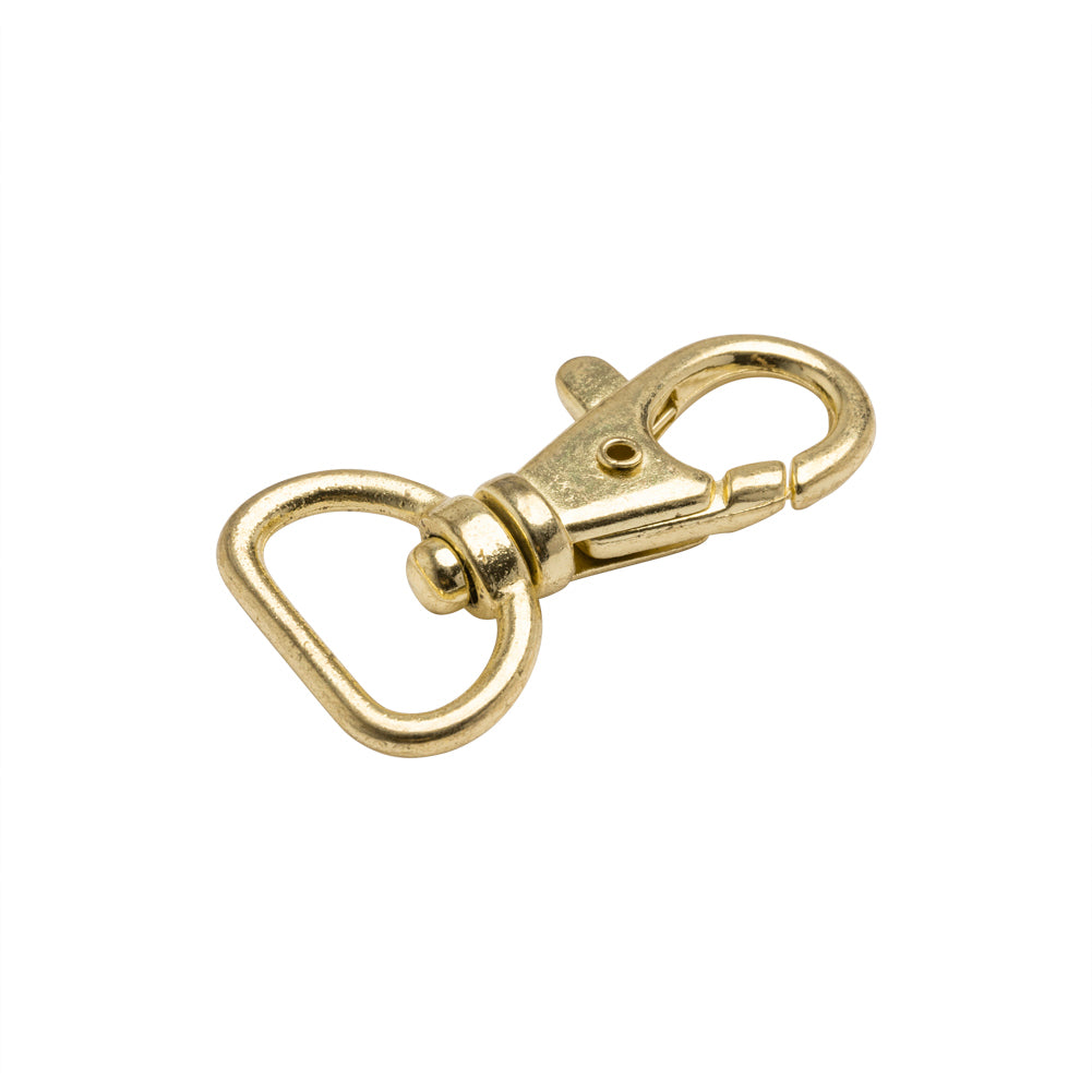Bright Gold Metal Lobster Clasp - 1.625" x 0.875" Detail Bright Gold Metal Lobster Clasp - 1.625" x 0.875" Detail