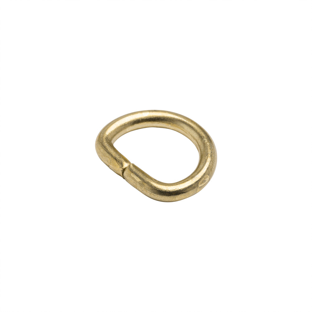Gold Metal D-Ring - 0.625 x 0.5" Folded Gold Metal D-Ring - 0.625 x 0.5" Folded