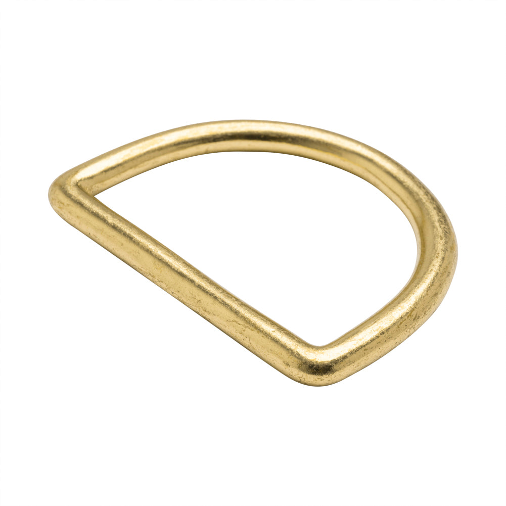 Polished Gold Metal Sharp Corners D-Ring - 1.5" x 2" Folded Polished Gold Metal Sharp Corners D-Ring - 1.5" x 2" Folded