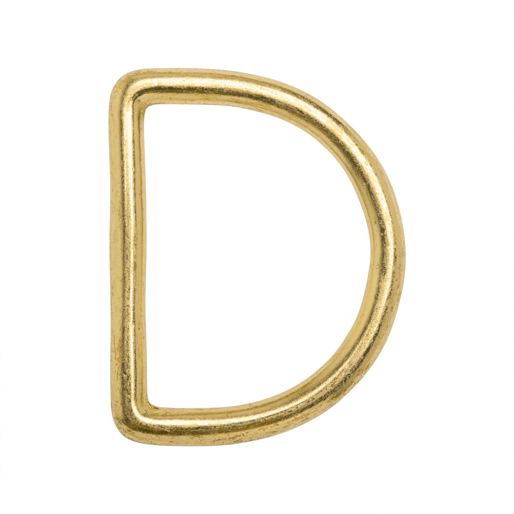Polished Gold Metal Sharp Corners D-Ring - 1.5" x 2" Polished Gold Metal Sharp Corners D-Ring - 1.5" x 2"
