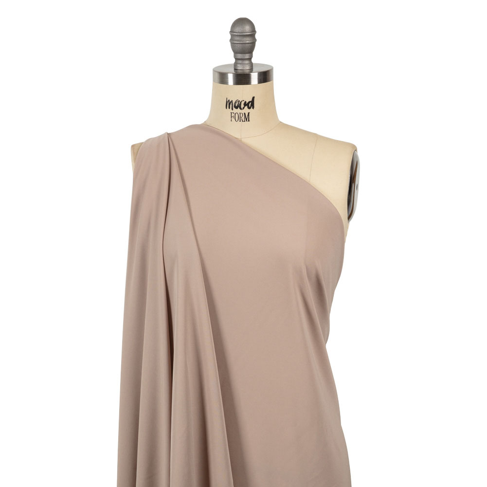 Trina Turk Beige Rayon and Polyester Interlock Knit Drape Trina Turk Beige Rayon and Polyester Interlock Knit Drape