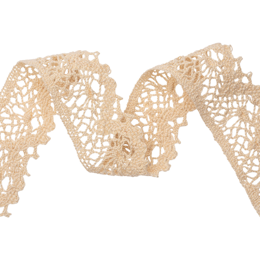 Natural Hanging Baskets Cotton Cluny Lace Trim - 1.625" Detail Natural Hanging Baskets Cotton Cluny Lace Trim - 1.625" Detail
