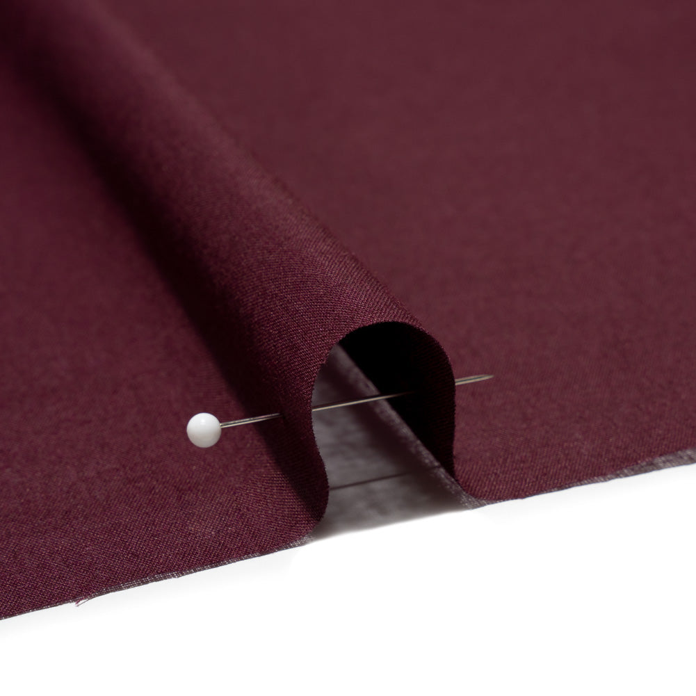 Mercerized Organic Egyptian Cotton Voile - Burgundy - Toulouse Collection Detail Mercerized Organic Egyptian Cotton Voile - Burgundy - Toulouse Collection Detail