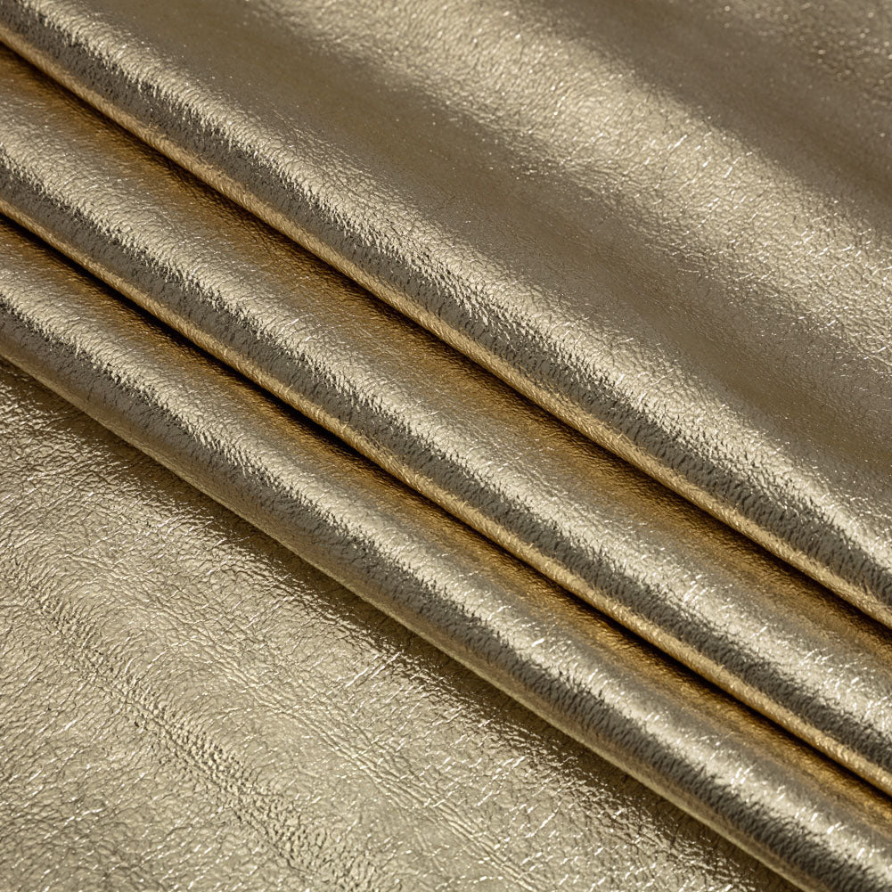 Textured Faux Leather - Metallic Gold - Ileana Collection Textured Faux Leather - Metallic Gold - Ileana Collection