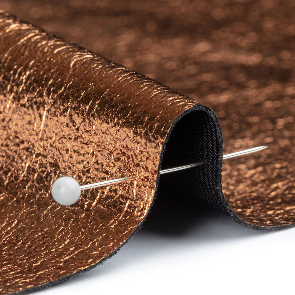 Textured Faux Leather - Metallic Copper - Ileana Collection Textured Faux Leather - Metallic Copper - Ileana Collection