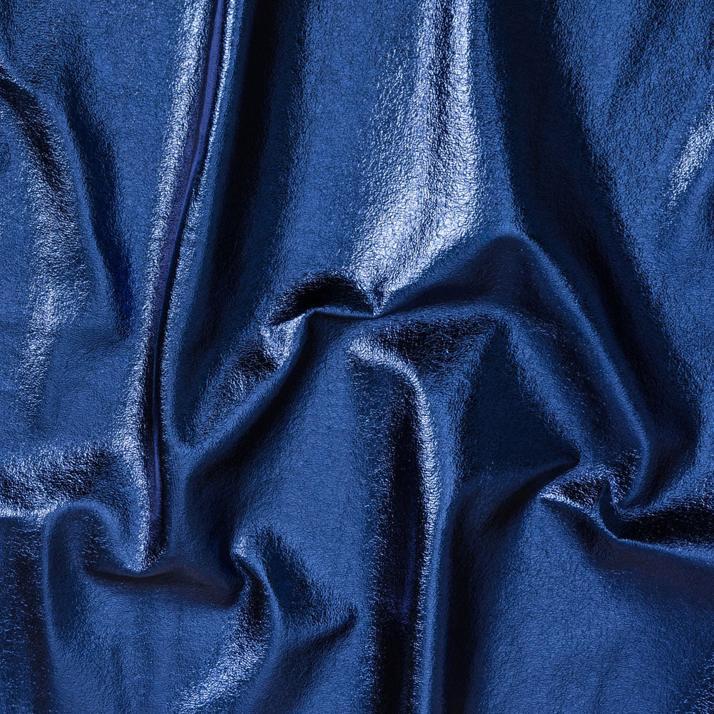 Textured Faux Leather - Metallic Navy - Ileana Collection Textured Faux Leather - Metallic Navy - Ileana Collection