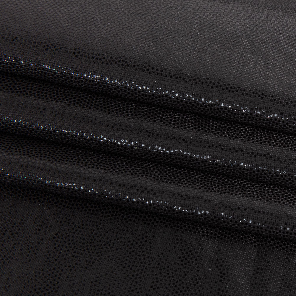 Black Tiny Dots Foiled Stretch Polyester Jersey Folded Black Tiny Dots Foiled Stretch Polyester Jersey Folded
