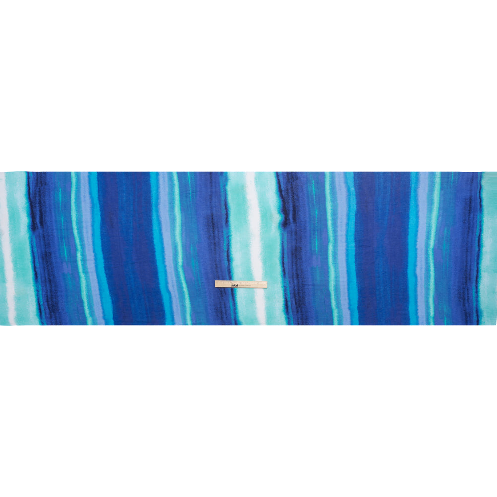 Stretch Rayon Jersey - Blue and Seafoam Soft Stripes Full Stretch Rayon Jersey - Blue and Seafoam Soft Stripes Full