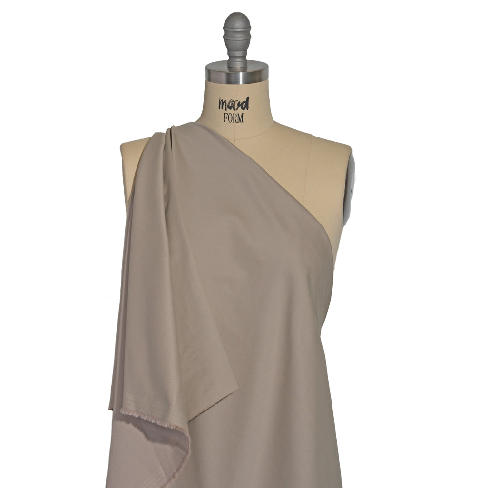 Carbon Brushed Stretch Khaki Twill - Warm Gray - Averill Collection Drape Carbon Brushed Stretch Khaki Twill - Warm Gray - Averill Collection Drape