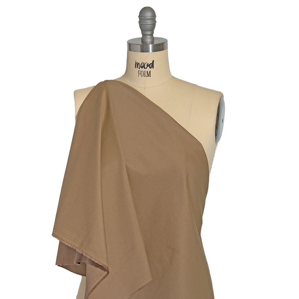 Carbon Brushed Stretch Khaki Twill - Dark Beige - Averill Collection Carbon Brushed Stretch Khaki Twill - Dark Beige - Averill Collection