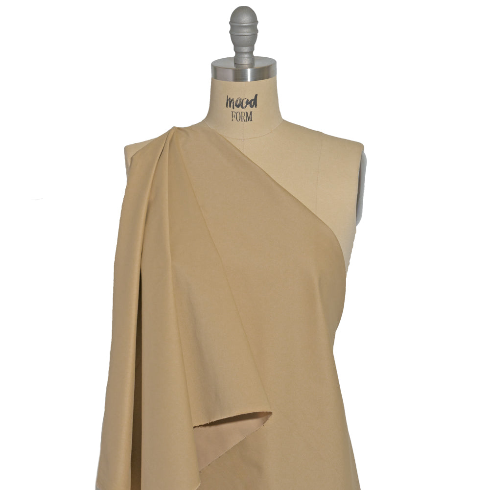 Carbon Brushed Stretch Khaki Twill - Beige - Averill Collection Carbon Brushed Stretch Khaki Twill - Beige - Averill Collection