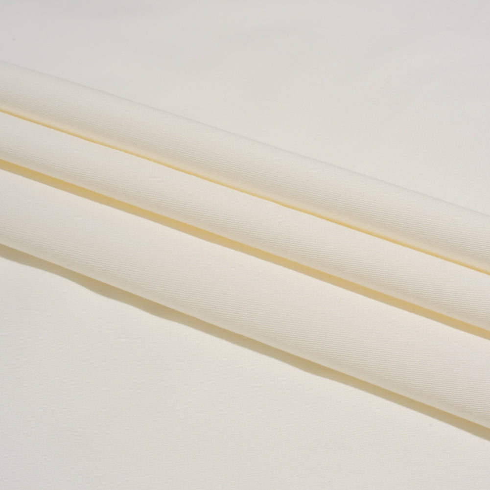 Carbon Brushed Stretch Khaki Twill - White - Averill Collection - Folded Carbon Brushed Stretch Khaki Twill - White - Averill Collection - Folded