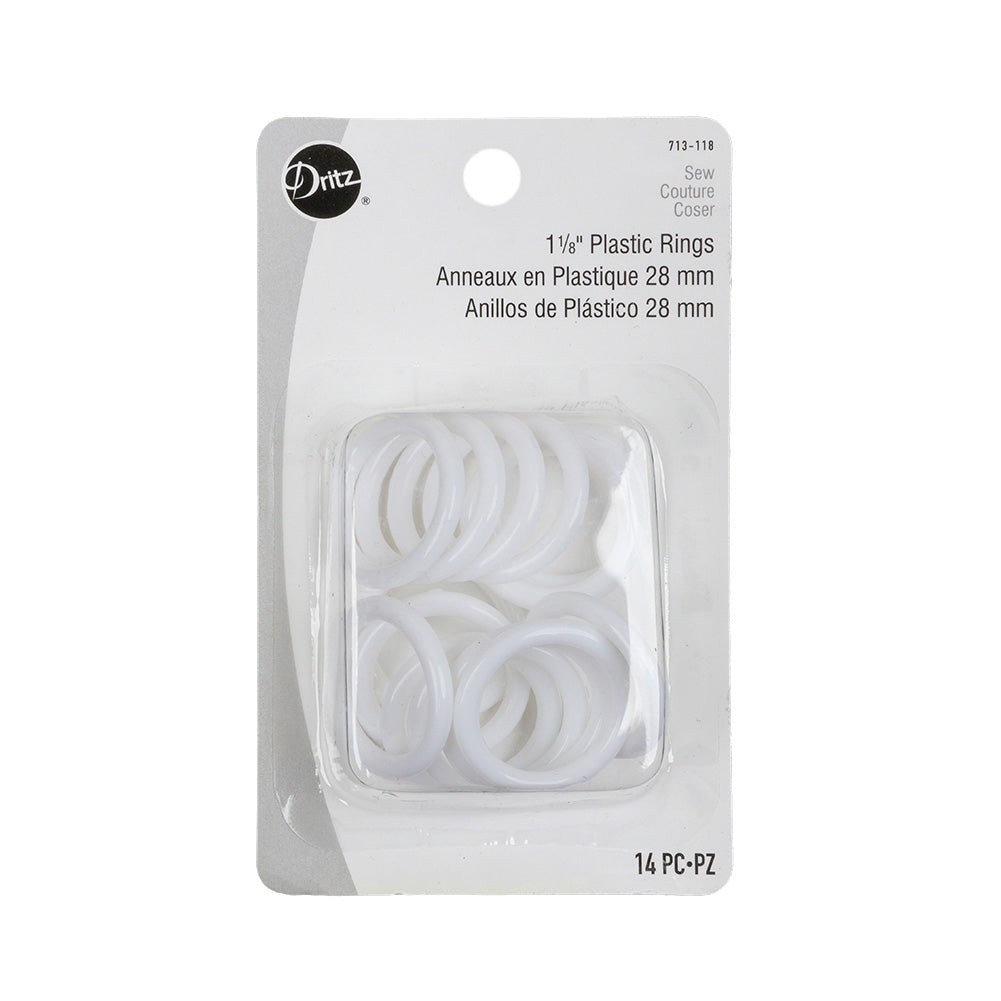 Dritz 14ct White Plastic O-Rings - 1.125" Dritz 14ct White Plastic O-Rings - 1.125"