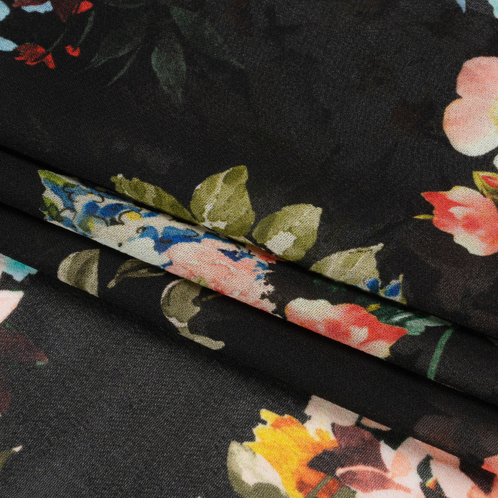Mood Exclusive Black Arranged to Engage Viscose Georgette Folded Mood Exclusive Black Arranged to Engage Viscose Georgette Folded